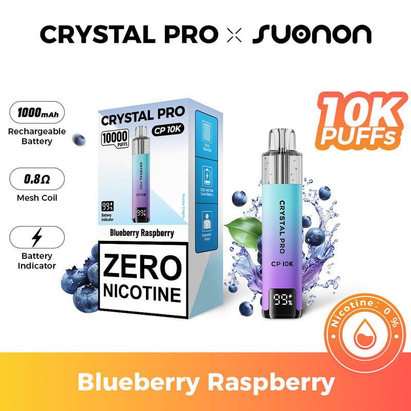bulk wholesale Crystal Pro CP10K Prefilled Pod Vape 0MG Box of 5 - ⁠Blueberry Raspberry