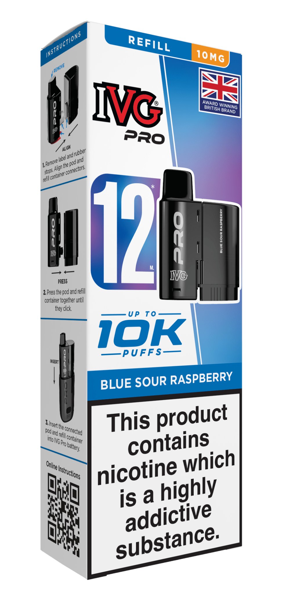 bulk wholesale IVG Pro 10k Replacement Pods - Blue Sour Raspberry