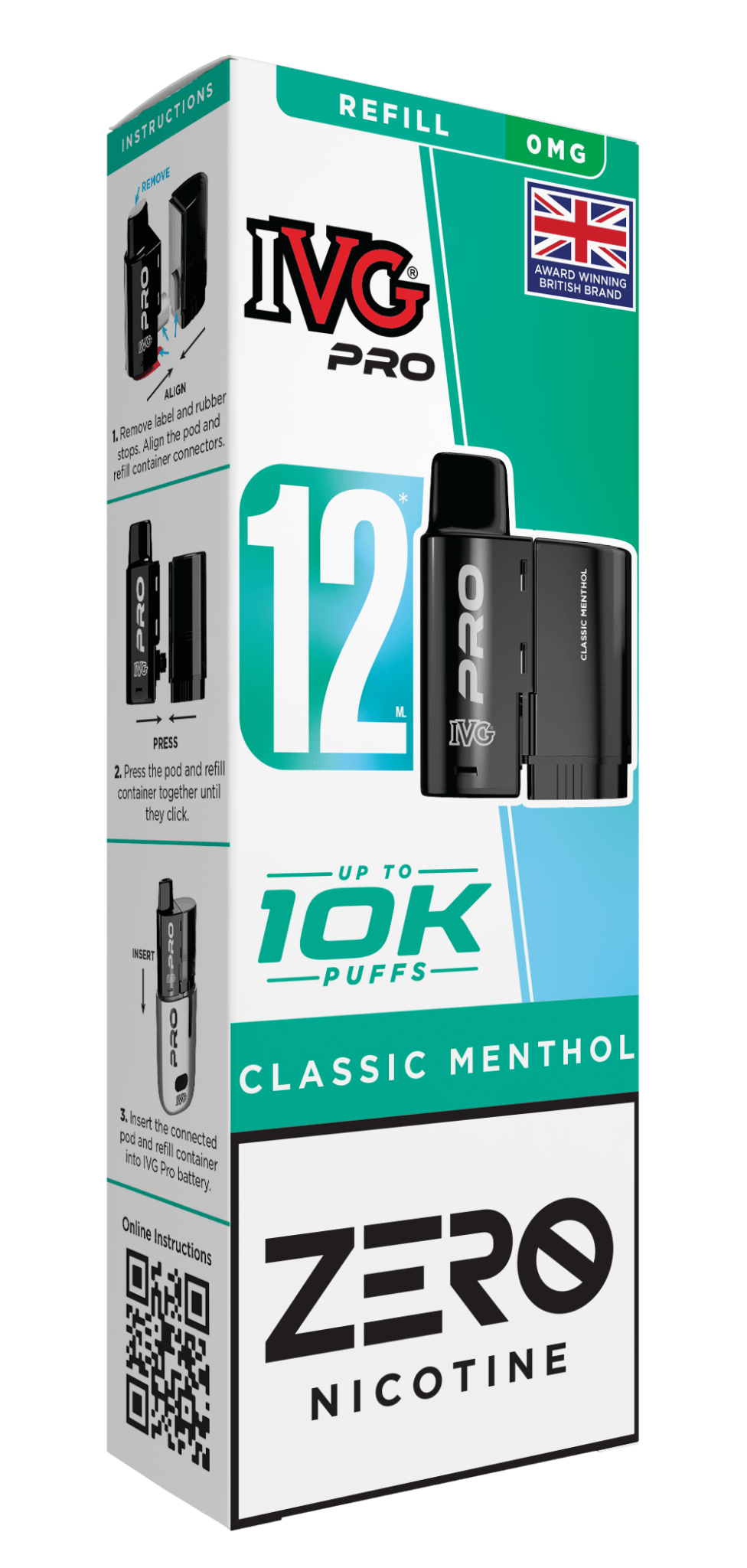 bulk wholesale IVG Pro 10k Replacement Pods - Classic Menthol