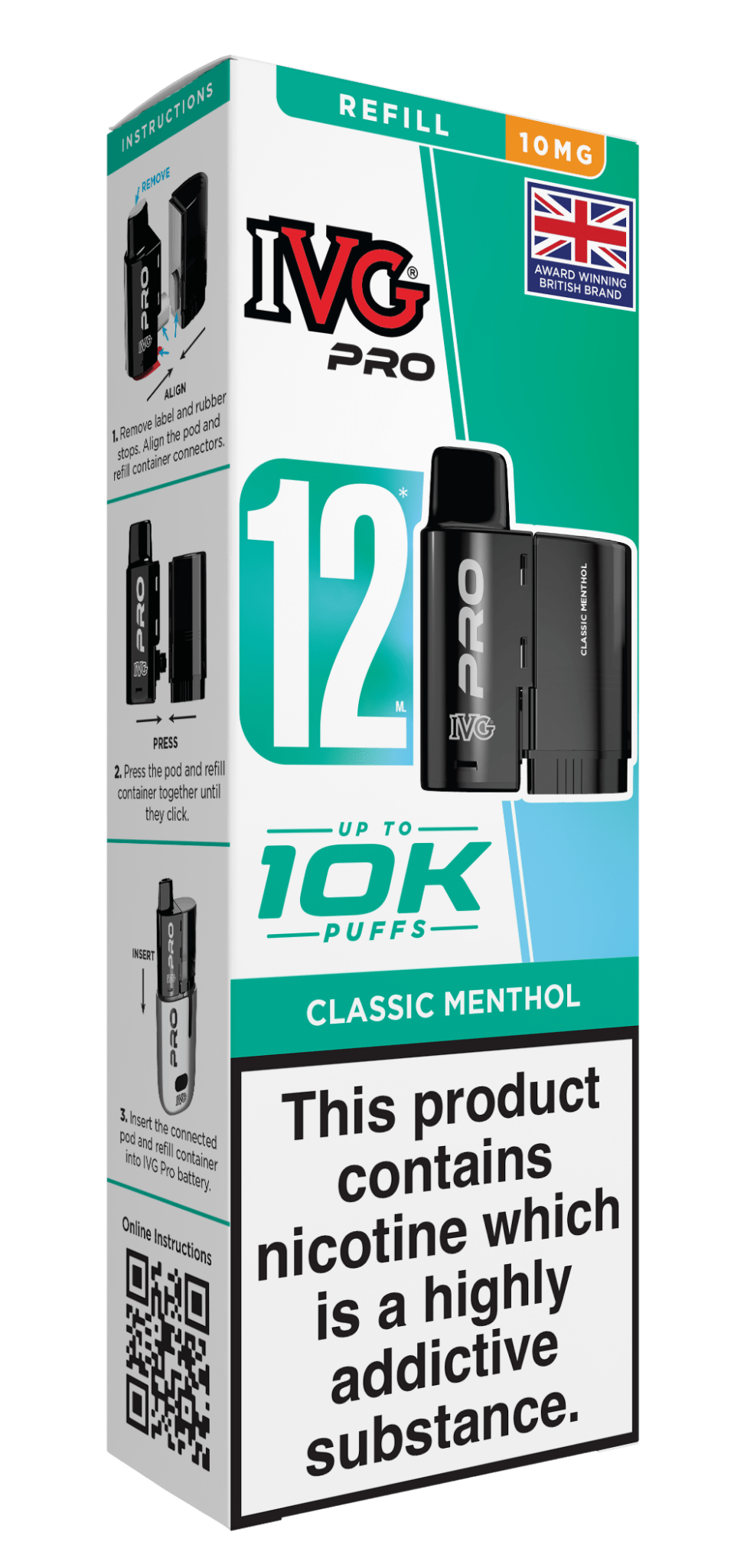 bulk wholesale IVG Pro 10k Replacement Pods - Classic Menthol