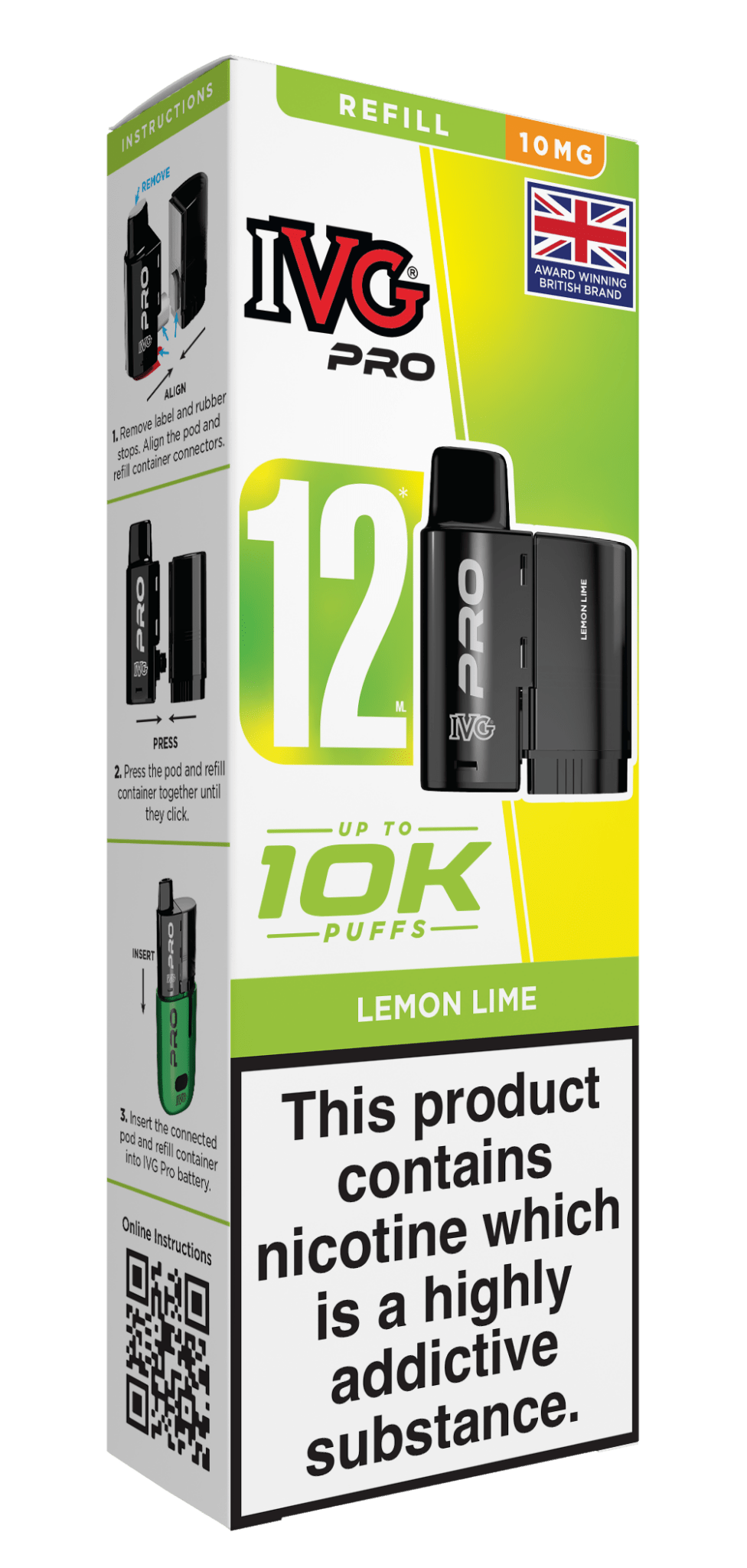 bulk wholesale IVG Pro 10k Replacement Pods - Lemon Lime