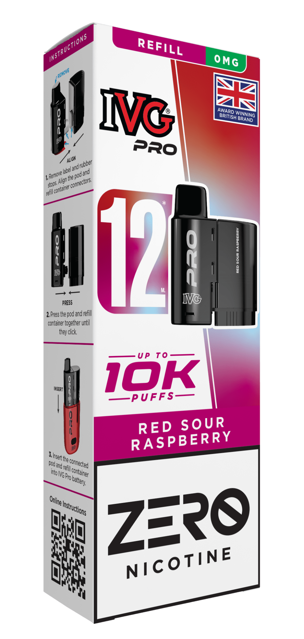 bulk wholesale IVG Pro 10k Replacement Pods - Red Sour Raspberry