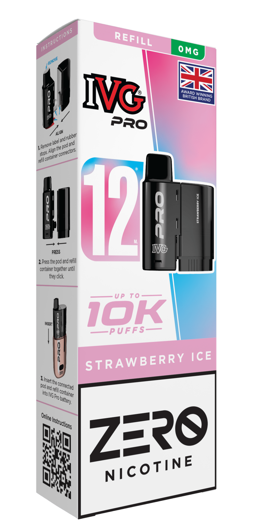 bulk wholesale IVG Pro 10k Replacement Pods - Strawberry Ice