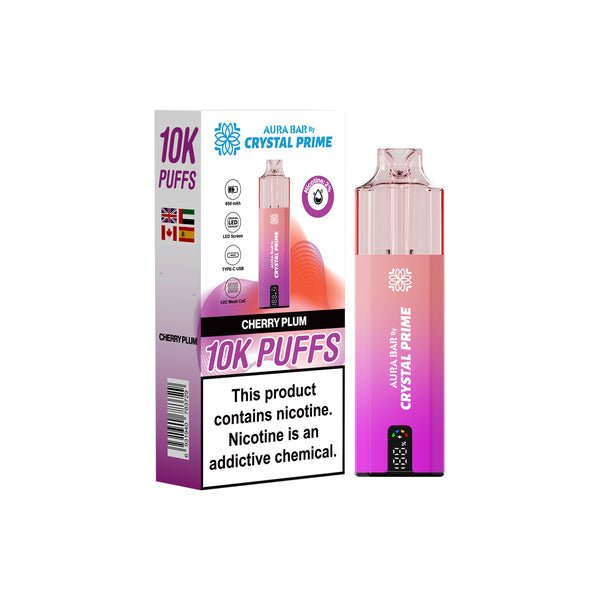 prime bar vape 10000 puffs Crystal Prime Aura Bar 10,000 Pre-filled VAPE Kit