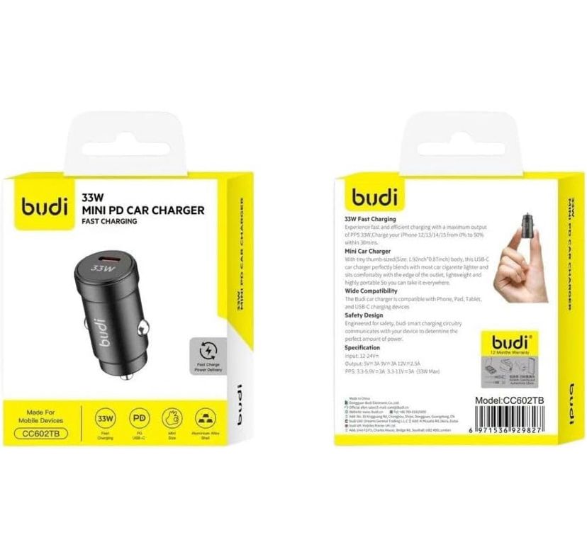 Budi - Mini PD Car Charger - 33W