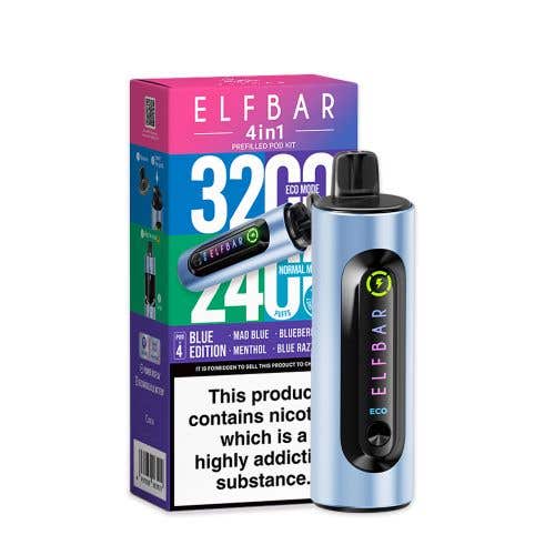 Elf Bar - Elf Bar 4 - in - 1 3200 Prefilled Pod Kit Box of 5 - The No1 Plug