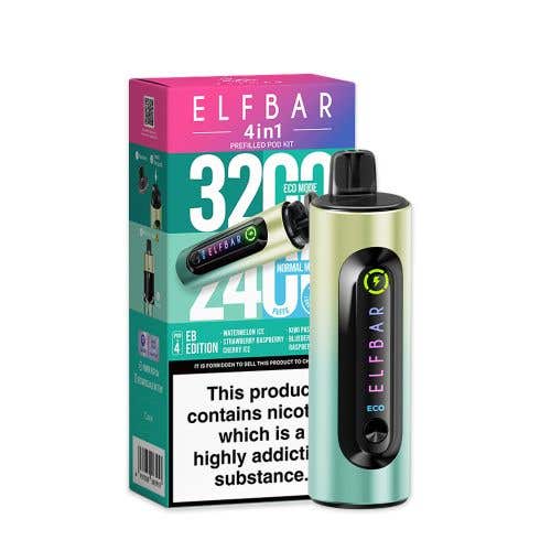 Elf Bar - Elf Bar 4 - in - 1 3200 Prefilled Pod Kit Box of 5 - The No1 Plug