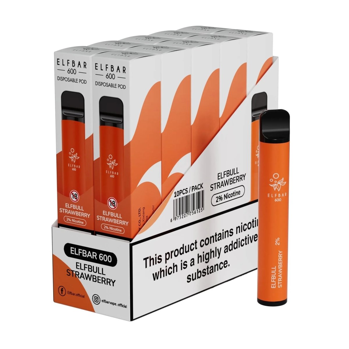 ELF BAR - Elf Bar 600 Puffs Disposable Vape Pod (BOX OF 10) - The No1 Plug