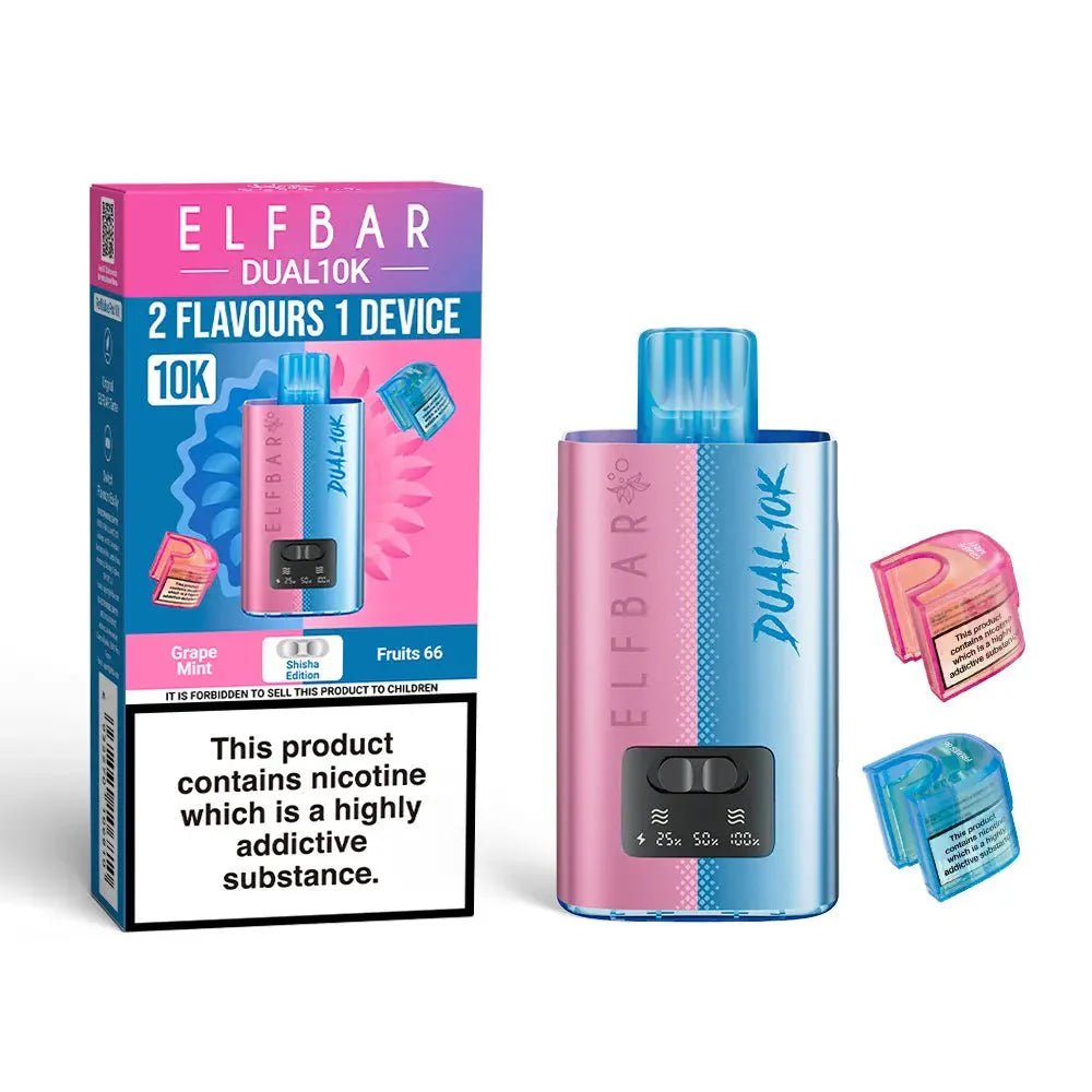 Elf Bar - Elf Bar Dual 10K Disposable 2 in 1 Vape (BOX OF 5) - The No1 Plug