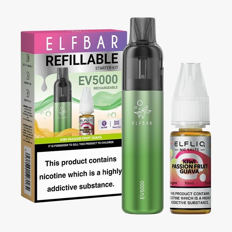 Elfbar - Elf Bar EV5000 Starter Kit & Elfliq Salt 10ml Combo Pack - theno1plugshop