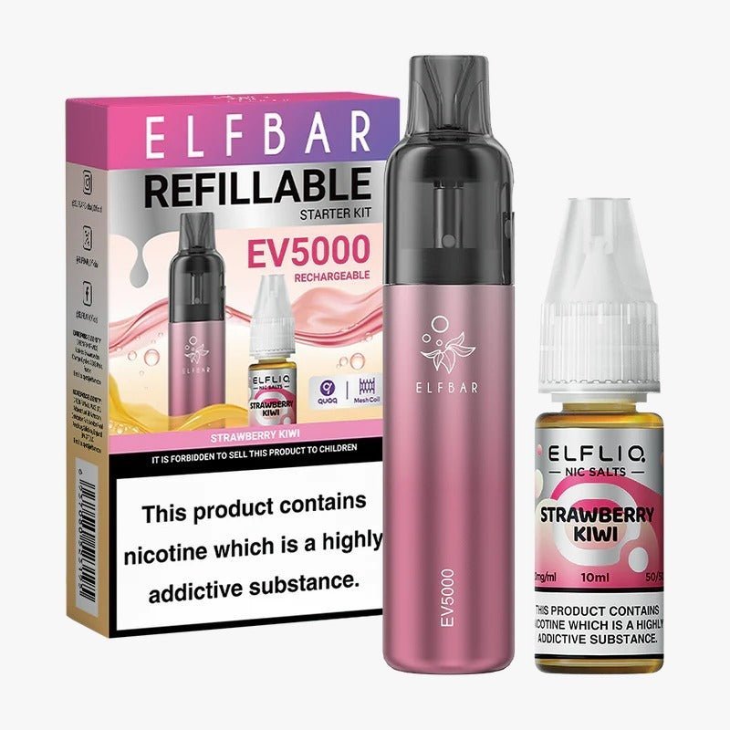 Elfbar - Elf Bar EV5000 Starter Kit & Elfliq Salt 10ml Combo Pack - theno1plugshop