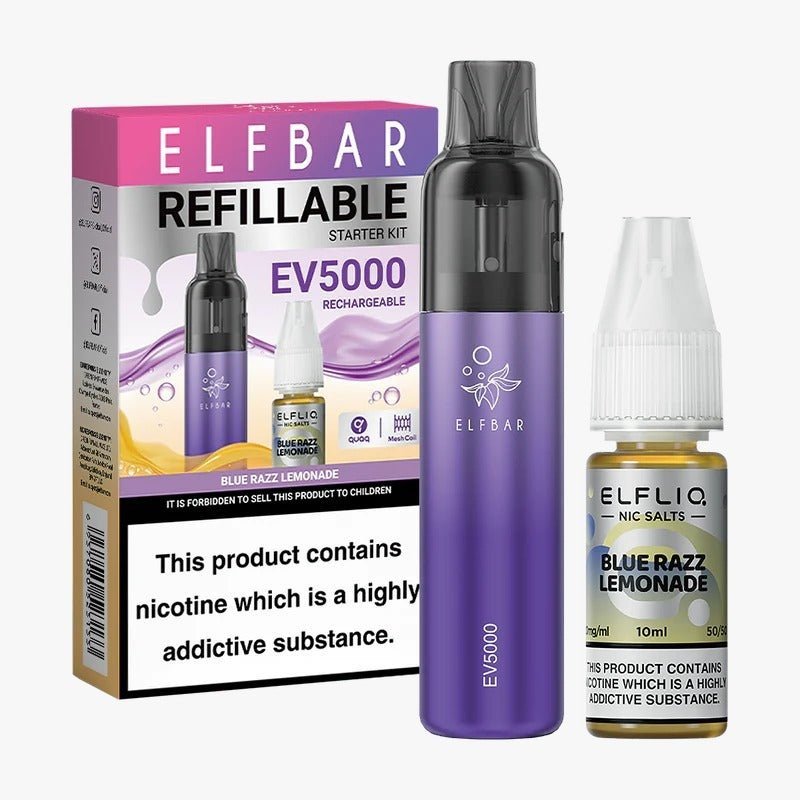 Elfbar - Elf Bar EV5000 Starter Kit & Elfliq Salt 10ml Combo Pack - theno1plugshop