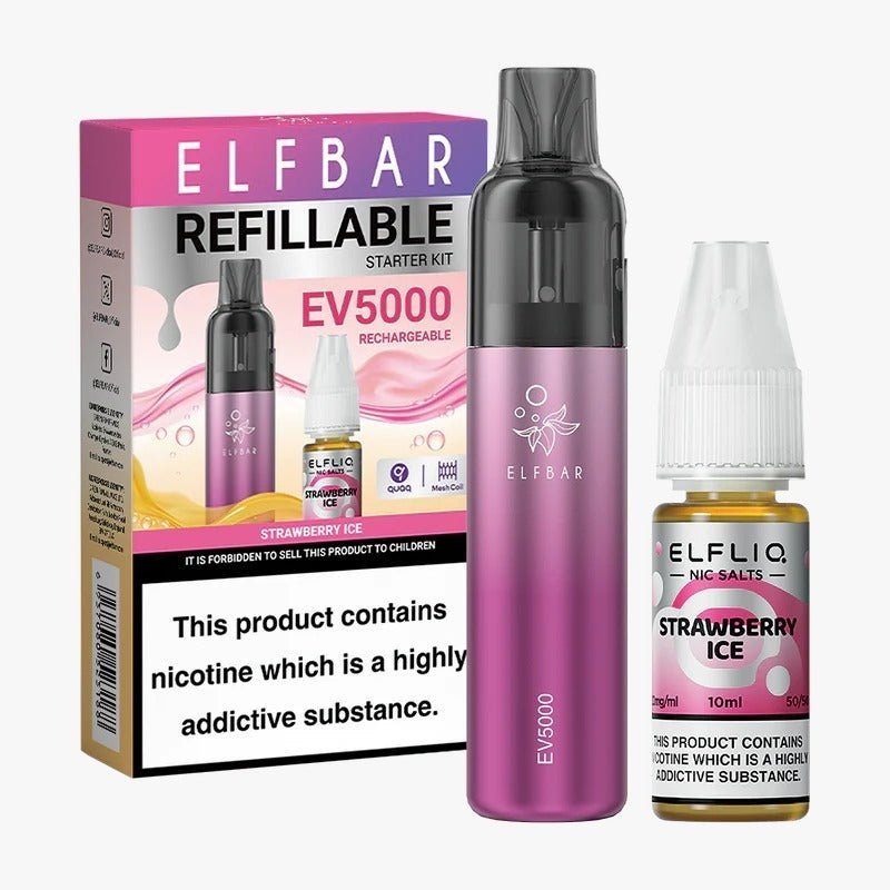 Elfbar - Elf Bar EV5000 Starter Kit & Elfliq Salt 10ml Combo Pack - theno1plugshop