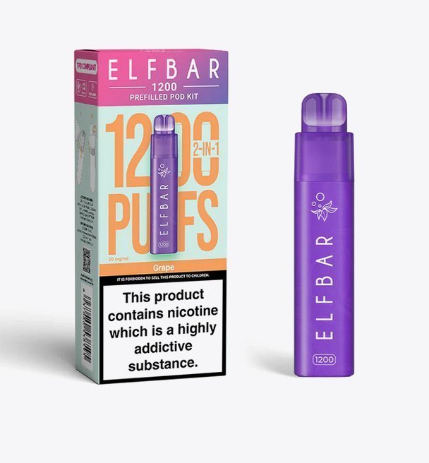 ELF BAR - Elfbar 1200 Puffs 2 in 1 Prefilled Pod Kit - theno1plugshop