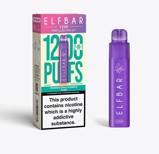 ELF BAR - Elfbar 1200 Puffs 2 in 1 Prefilled Pod Kit - theno1plugshop