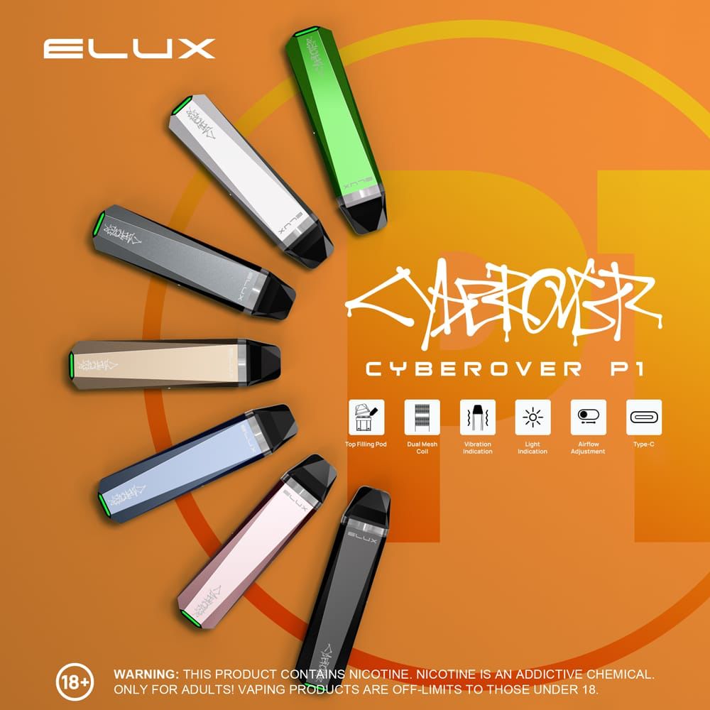 Elux Cyberover P1 Refillable Pod Vape Kit- The No1 Plug Elux Cyberover P1 Refillable Pod Vape Kit- The No1 Plug