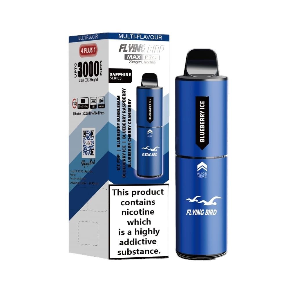 Flying Bird - Flying Bird Max Pro 3000 Puffs 4 in 1 Disposable Vape Box of 5 - theno1plugshop