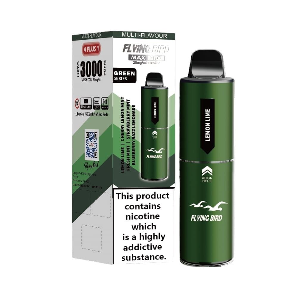 Flying Bird - Flying Bird Max Pro 3000 Puffs 4 in 1 Disposable Vape Box of 5 - theno1plugshop