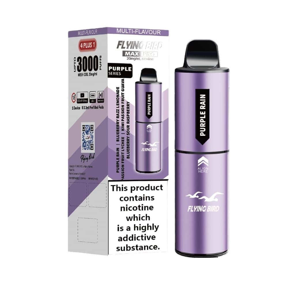 Flying Bird - Flying Bird Max Pro 3000 Puffs 4 in 1 Disposable Vape Box of 5 - theno1plugshop