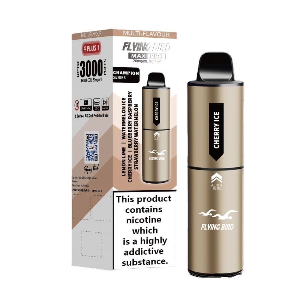 Flying Bird - Flying Bird Max Pro 3000 Puffs 4 in 1 Disposable Vape Box of 5 - theno1plugshop