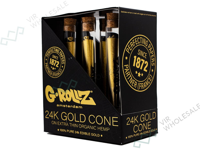 G-ROLLZ 24K Gold Cone - 6 Tubes Per Pack - 1 Cone Per Tube