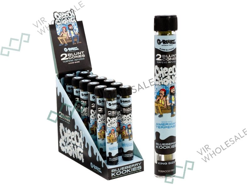 G - ROLLZ - G - ROLLZ Blunt Cones (Cheech & Chong) - 12 Tubes Per Box - 2 Cones Per Tube - Blueberry Kookies - The No1 Plug