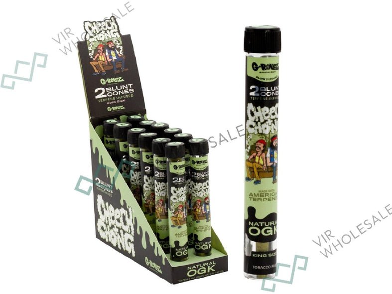 G - ROLLZ - G - ROLLZ Blunt Cones (Cheech & Chong) - 12 Tubes Per Box - 2 Cones Per Tube - Natural OGK - The No1 Plug