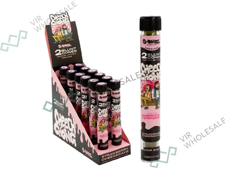 G - ROLLZ - G - ROLLZ Blunt Cones (Cheech & Chong) - 12 Tubes Per Box - 2 Cones Per Tube - Strawberry Cheesecake - The No1 Plug