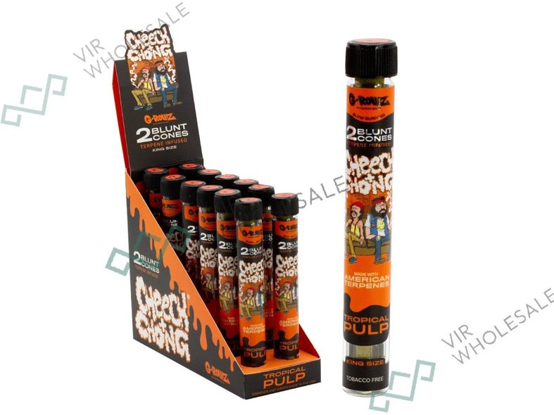 G - ROLLZ - G - ROLLZ Blunt Cones (Cheech & Chong) - 12 Tubes Per Box - 2 Cones Per Tube - Tropical Pulp - The No1 Plug