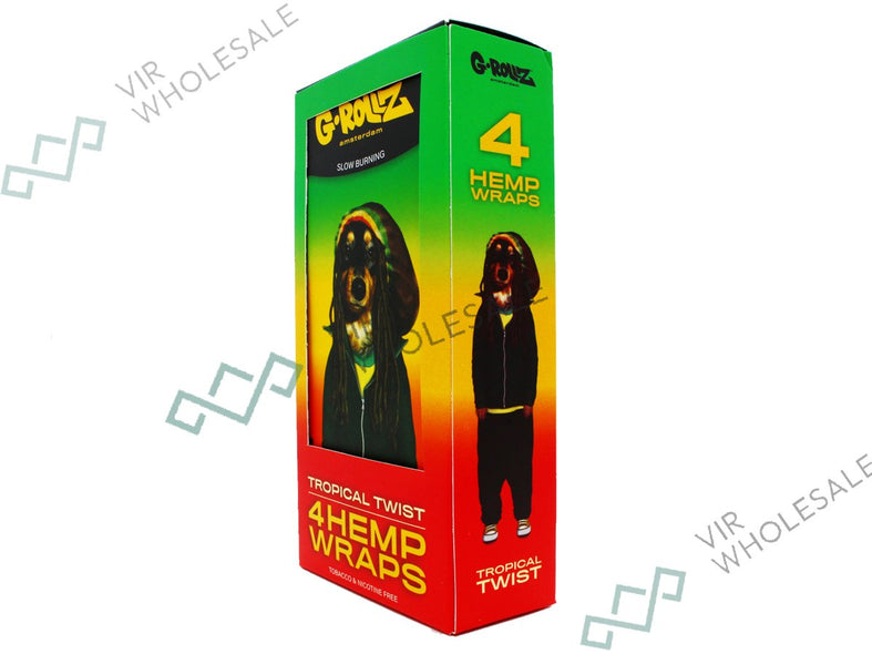 G-ROLLZ Hemp Wraps - 15 Per Box - 4 Per Pack - Tropical Twist