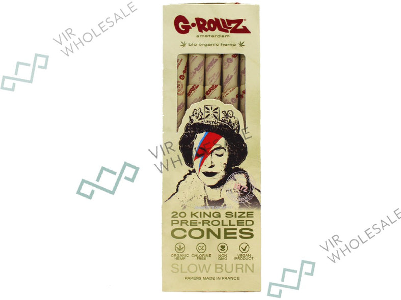 G-ROLLZ Pre Rolled Cones 20 Pack - Bio Organic Hemp (Lizzie Stardust)