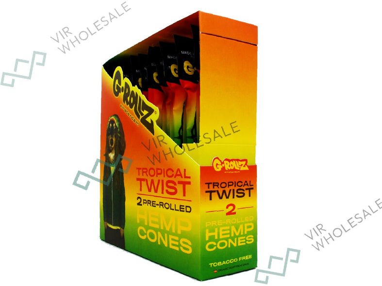 G - ROLLZ - G - ROLLZ Pre - Rolled Hemp Cones - 12 Packs Per Box - 2 Cones Per Pack - Tropical Twist - The No1 Plug