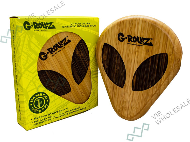 G-Rollz Storage - G-Rollz Alien bamboo tray 19x23cm