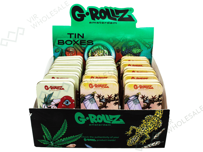 G-ROLLZ | Storage Tins - 15 Per Box - 3 Designs - Display 3