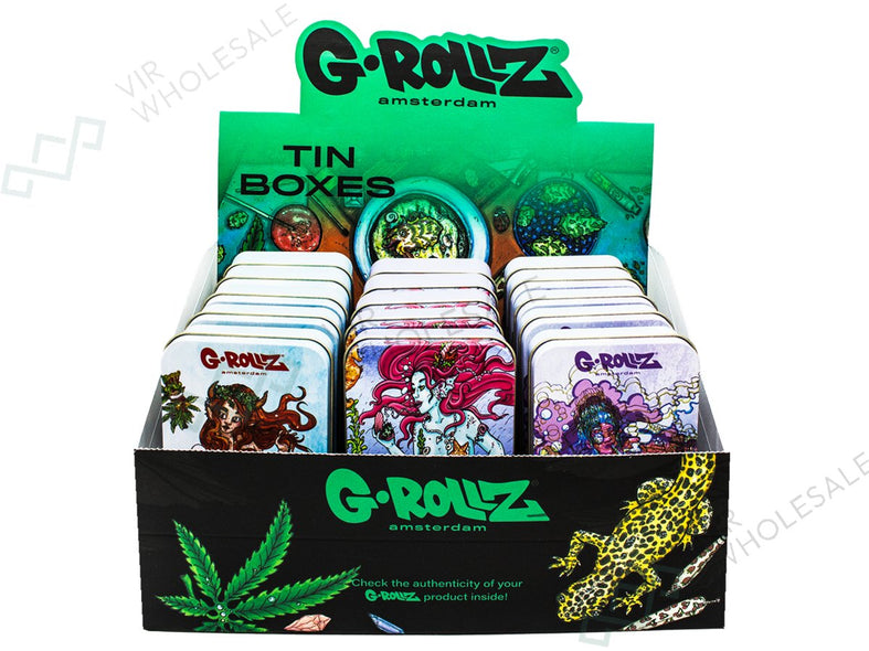 G-ROLLZ | Storage Tins - 15 Per Box - 3 Designs - Display 4