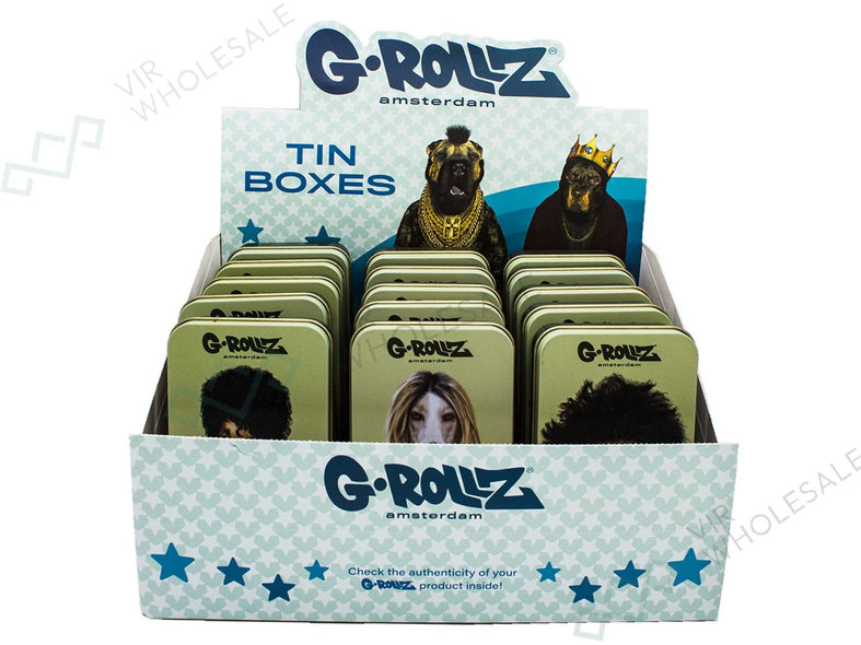 G-ROLLZ | Storage Tins - 15 Per Box - 3 Designs - Dog