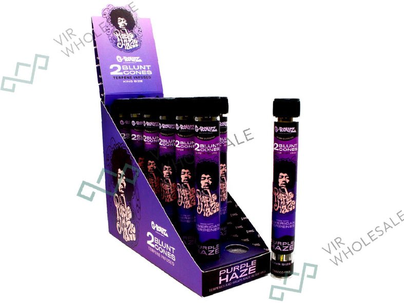 G - ROLLZ - G - ROLLZ - Terpene Blunt Cones - 12 Per Box - 2 Per Pack - Purple Haze - The No1 Plug