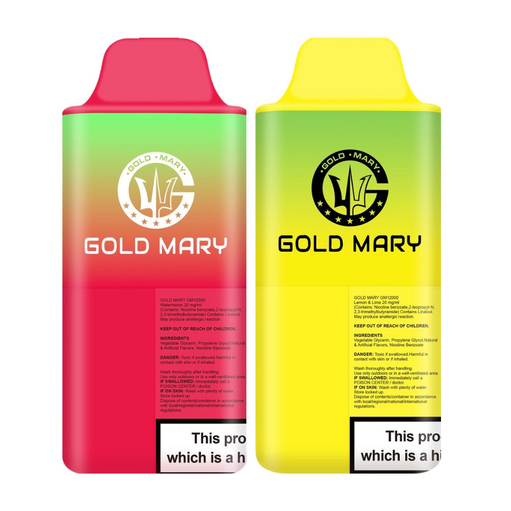 Gold Mary - Gold Mary 12000 Puffs Disposable Vape Box of 5 - theno1plugshop