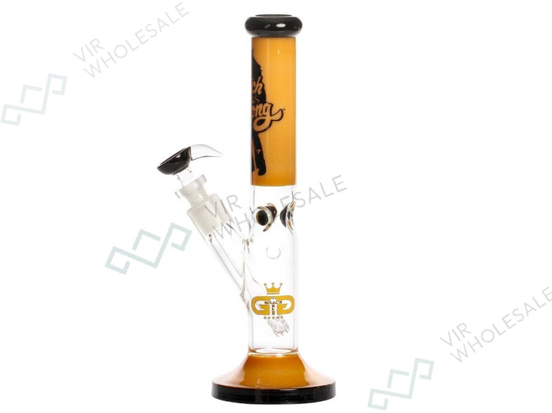 Grace Glass | Cheech & Chong 'Peace' - Straight Bong Amber H:30cm - Ø:38mm - SG:18.8mm