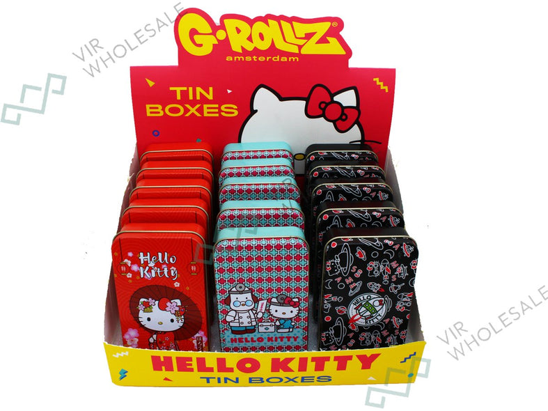 GROLLZ | Hello Kitty Storage Tins - 15 Per Box - 3 Designs