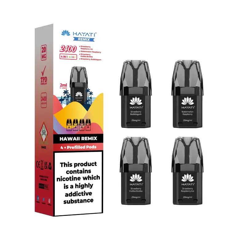 Hayati - Hayati Remix 2400 Puffs Replacement Pods - Box of 5 - theno1plugshop