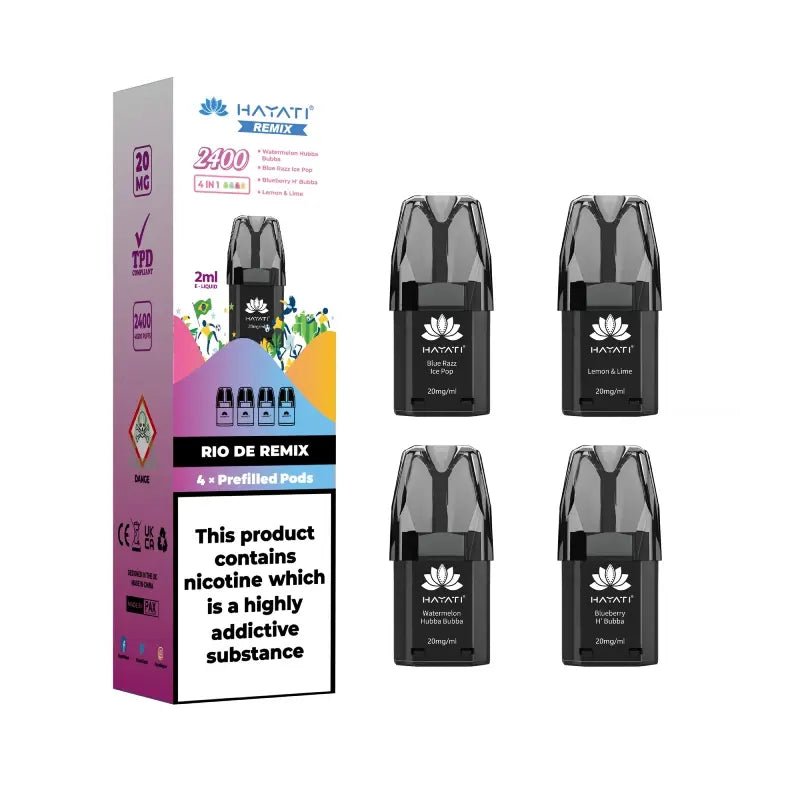 Hayati - Hayati Remix 2400 Puffs Replacement Pods - Box of 5 - theno1plugshop