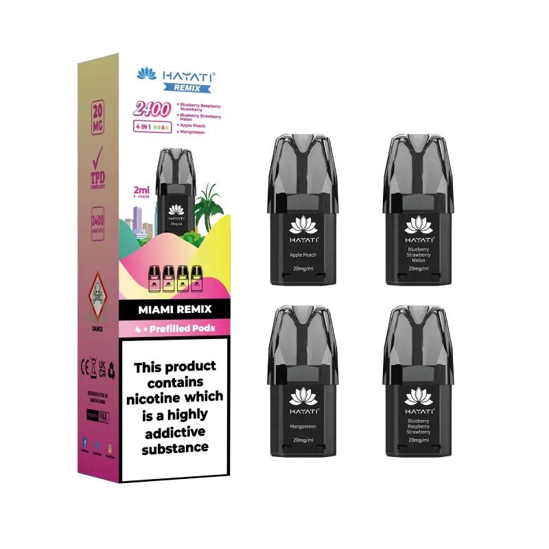 Hayati - Hayati Remix 2400 Puffs Replacement Pods - Box of 5 - theno1plugshop