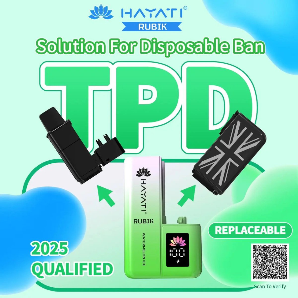 Hayati - Hayati Rubik 7000 Puffs Disposable Vape Starter Kit - The No1 Plug