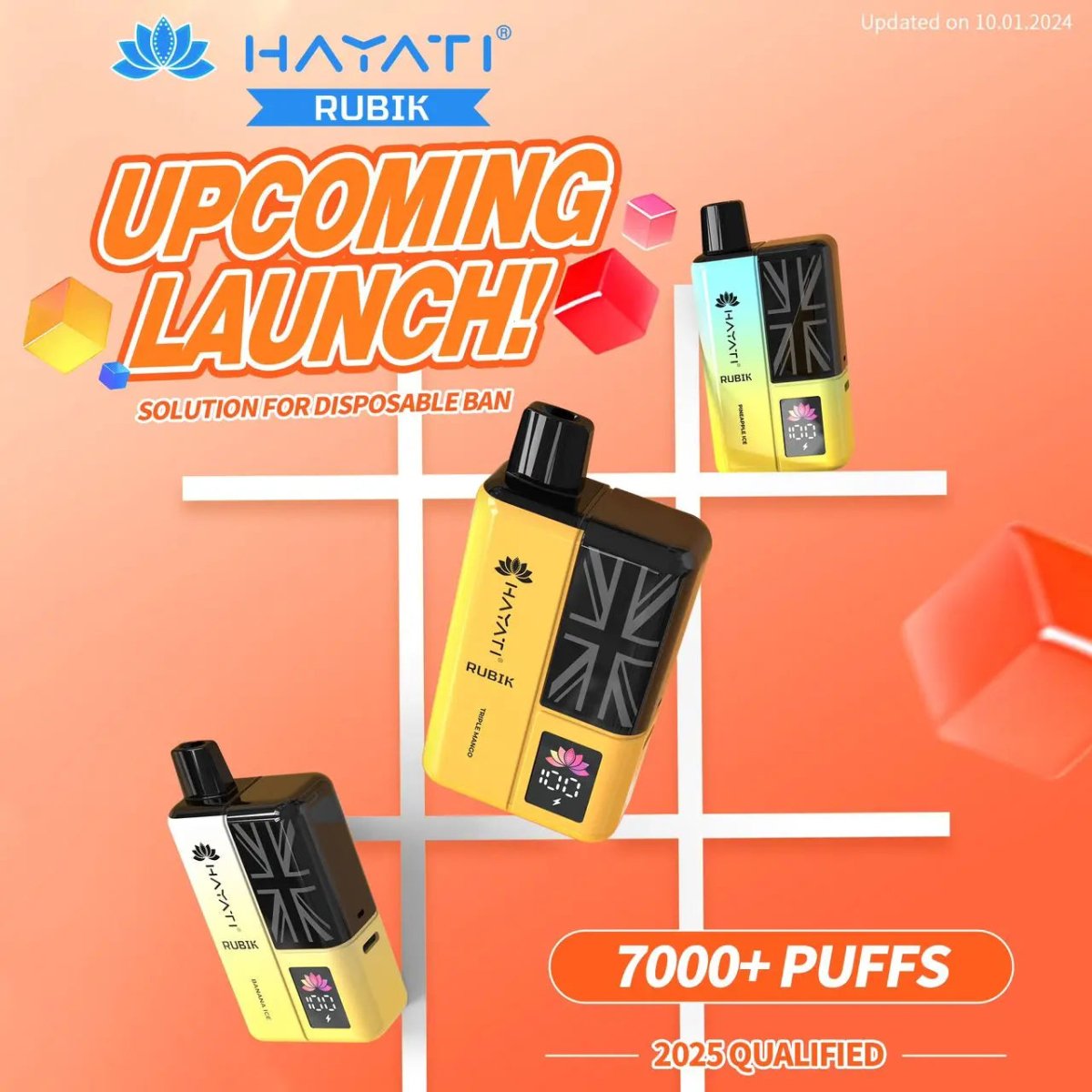 Hayati - Hayati Rubik 7000 Puffs Disposable Vape Starter Kit - The No1 Plug