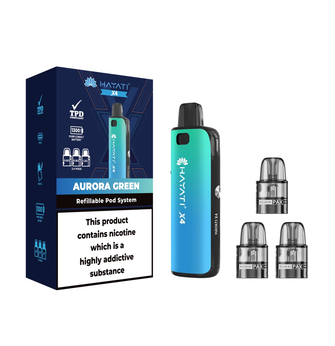 Hayati - Hayati X4 Refillable Pod System Kit - theno1plugshop