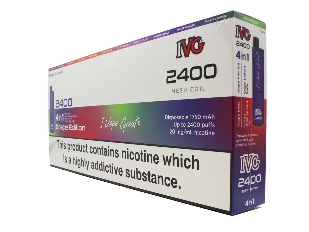 IVG - IVG 2400 Disposable Vape Pod (BOX OF 5) - The No1 Plug