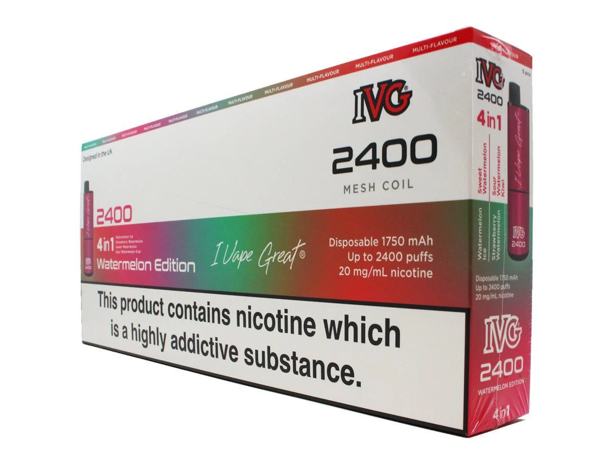 IVG - IVG 2400 Disposable Vape Pod (BOX OF 5) - The No1 Plug