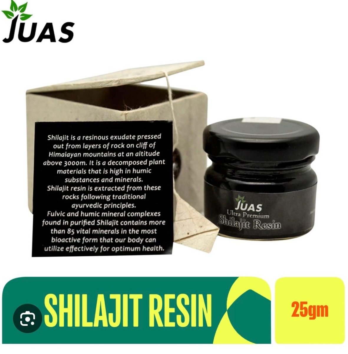 Juas - Juas Shilajit Resin 25gm Tub - theno1plugshop