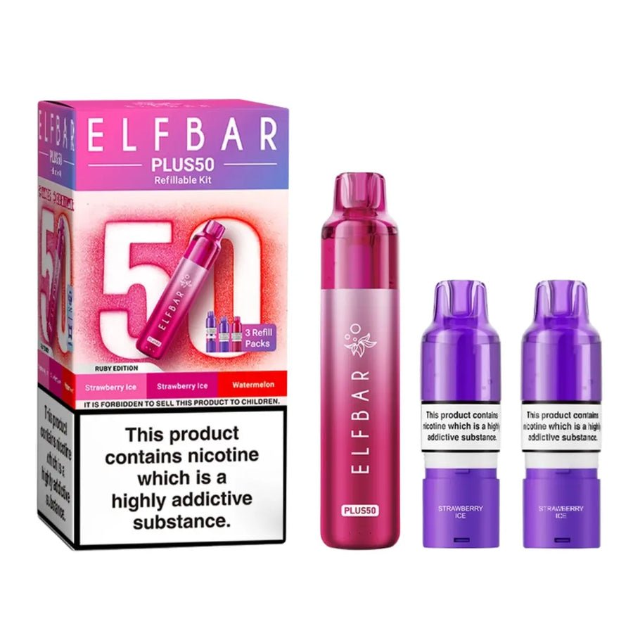 Box of 5 - Elf Bar Plus 50 pod Vape Kit Best Price! The No1 Plug Box of 5 - Elf Bar Plus 50 pod Vape Kit Best Price! The No1 Plug